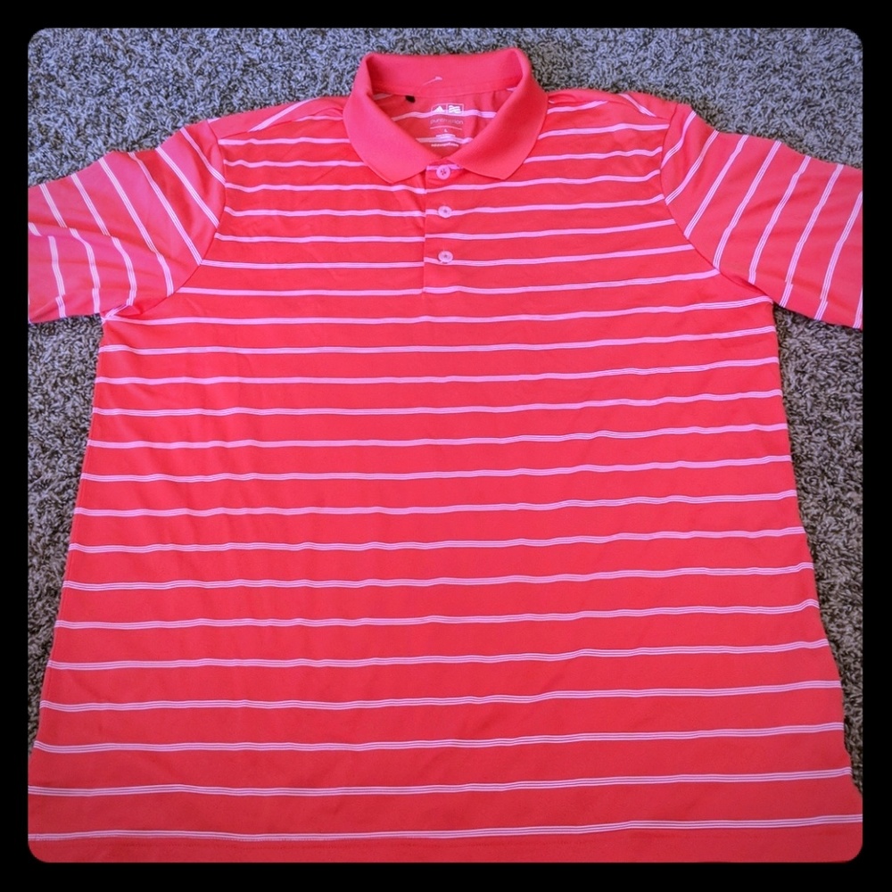 🔥4 for $20 Adidas Puremotion Golf Shirt sz L EUC